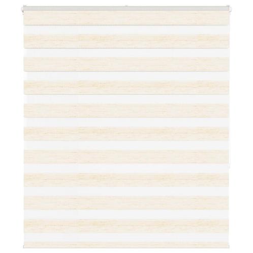 vidaXL Zebra rolgordijn 135x150 cm stofbreedte 130,9 cm, Huis en Inrichting, Stoffering | Gordijnen en Lamellen, Beige, Nieuw