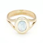 Ring - 14 karaat Geel goud Aquamarijn, Nieuw