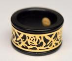 Zonder Minimumprijs - Ring - 14 karaat Geel goud - Onyx, Sieraden, Tassen en Uiterlijk, Ringen, Nieuw