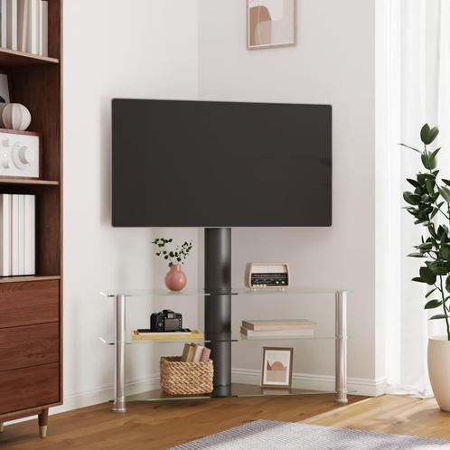 vidaXL Tv-standaard hoek 3-laags voor 32-70 inch zwart en, Huis en Inrichting, Kasten | Televisiemeubels, 25 tot 50 cm, Nieuw