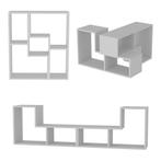 Modulair meubelset Hustersurd 2-delig wit [en.casa], Huis en Inrichting, Woonaccessoires | Wandplanken en Boekenplanken, Verzenden