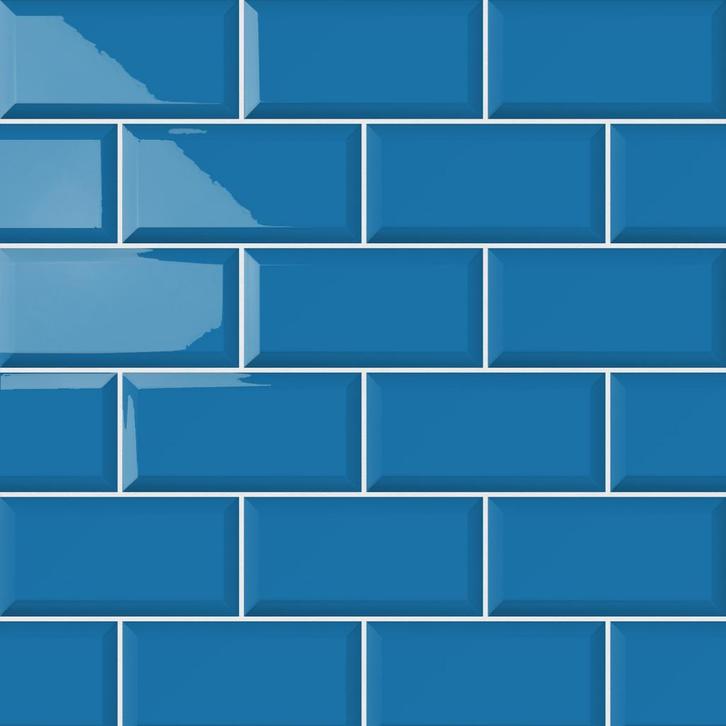 Wandtegel metrotegel 10x20 teal blauw glans wandtegel, Doe-het-zelf en Verbouw, Tegels, Wandtegels, Nieuw, 10 m² of meer, Keramiek