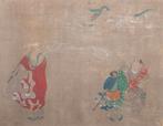 Japanse school Drie figuren kijkend naar een draak ca. 1850