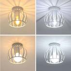 Vintage Plafondlamp – Industriële Metalen Kooi met E27, Verzenden, Nieuw