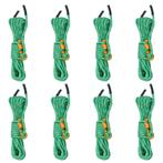 vidaXL Tentscheerlijnen met spanners 8 st reflecterend 4 m 4, Caravans en Kamperen, Tentaccessoires, Verzenden, Nieuw
