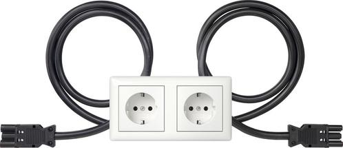Dubbele Schuko Stopcontact Met Wieland Aansluitingen -, Doe-het-zelf en Verbouw, Elektra en Kabels, Overige typen, Nieuw, Verzenden