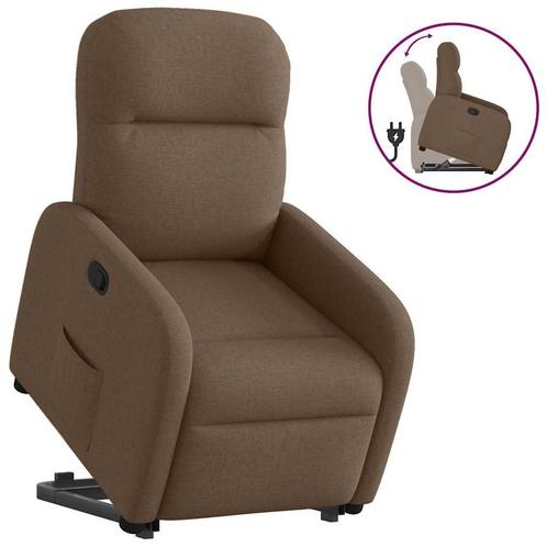 vidaXL Sta-op-stoel verstelbaar stof bruin, Huis en Inrichting, Fauteuils, Nieuw, Verzenden