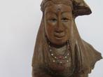 Wooden carving of Kannon Bodhisattva by Kiyomitsu - Beeld, Antiek en Kunst, Antiek | Overige Antiek