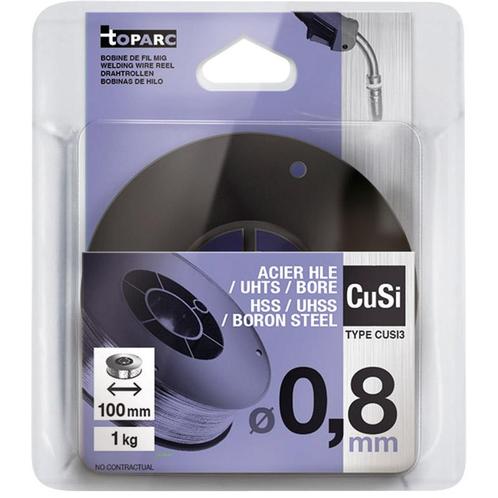 Lasdraad MIG D100 koper GYS toparc CuSi3 0,8mm rol 1,0kg, Doe-het-zelf en Verbouw, Gereedschap | Overige machines, Nieuw, Verzenden