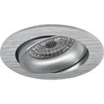 GU10 Inbouwspot Set - Mat Zilver - Inbouw Rond - Kantelbaar, Metaal of Aluminium, Nieuw, Ophalen of Verzenden, Led