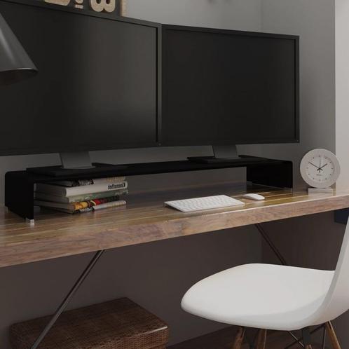vidaXL TV-meubel/monitorverhoger zwart 120x30x13 cm glas, Huis en Inrichting, Kasten | Televisiemeubels, Nieuw, Verzenden