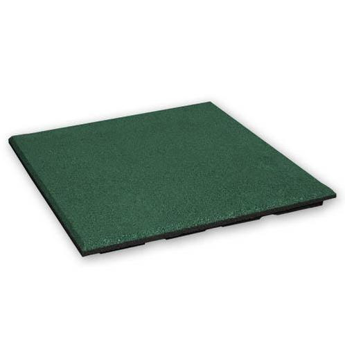 Rubber tegel 30 mm - 50 x 50 cm - Groen, Tuin en Terras, Tegels en Klinkers, Verzenden