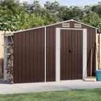 vidaXL Tuinschuur 277x93x179 cm gegalvaniseerd staal bruin, Verzenden, Nieuw