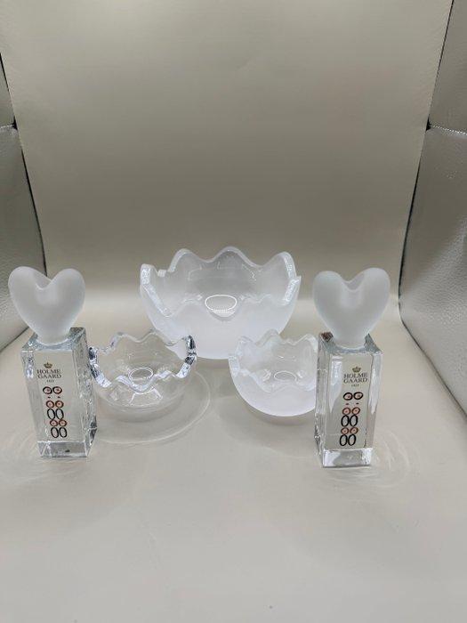 Holmegaard - Kaarsenhouder (5) - Kristal, Opaline glas -, Antiek en Kunst, Curiosa en Brocante