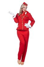 Stewardess kostuum Dames Rood Premium 4-delig, Kleding | Dames, Ophalen of Verzenden, Nieuw