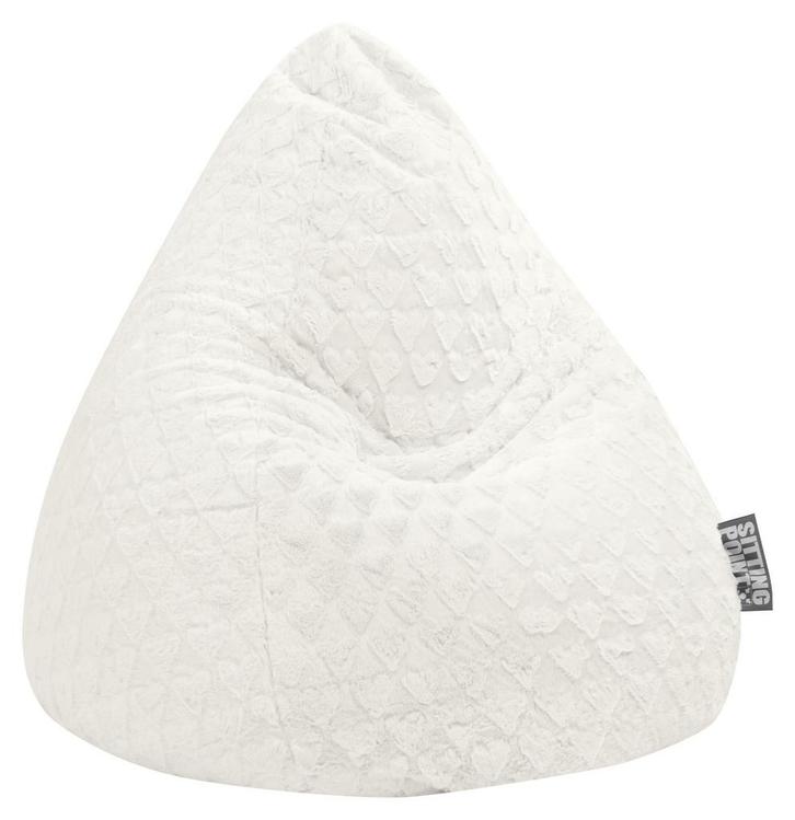 Kinder Zitzak BeanBag Fluffy Hearts L - Wit, Huis en Inrichting, Zitzakken, Verzenden