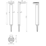 LED Solar Tuinverlichting - Paal/Sokkel - Trion Posino -, Staande lamp, Nieuw, Ophalen of Verzenden, Rvs