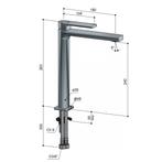 Wastafelkraan Hotbath Gal Hoog 28.3 cm Geborsteld Messing, Doe-het-zelf en Verbouw, Sanitair, Ophalen of Verzenden, Nieuw