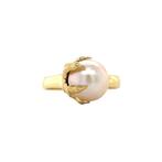 Gouden vintage klauw ring met parel 18 krt, Sieraden, Tassen en Uiterlijk, Ringen, Ophalen of Verzenden, Nieuw