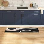vidaXL Keuken Vloerkleed Art Deco Zwart 150 x 45 cm Fluweel, Verzenden, Nieuw