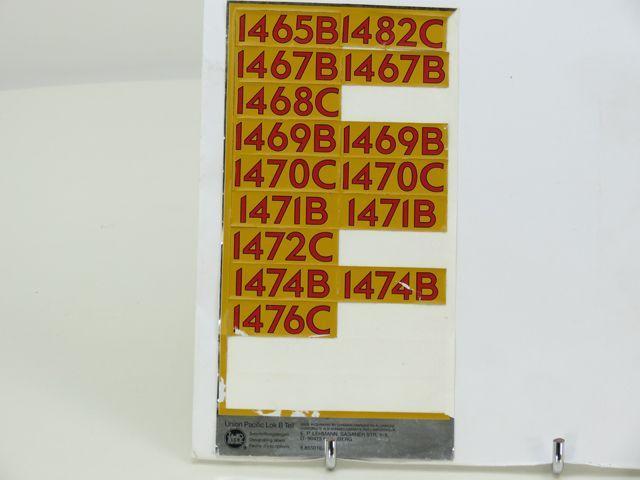 LGB Stickervel 084 Union Pacific Lok B Teil (Toevoegingen), Hobby en Vrije tijd, Modeltreinen | Overige schalen, Overige typen