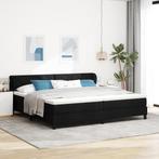 vidaXL Boxspringbed met matras stof zwart 200x200 cm, Huis en Inrichting, Slaapkamer | Bedden, Verzenden, Zwart, Overige maten
