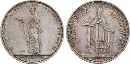 Zilver medaille von Neuss 1826 Vatikan Kirchenstaat: Leo..., Postzegels en Munten, Penningen en Medailles, Verzenden