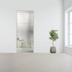 Glazen binnendeur XL voor opdek kozijn aluminium beslag-Crep, Nieuw, Ophalen of Verzenden