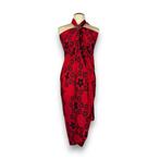 Sarong / pareo - Strandkleding wikkelrok - Mandala rood / zw, Ophalen of Verzenden, Nieuw