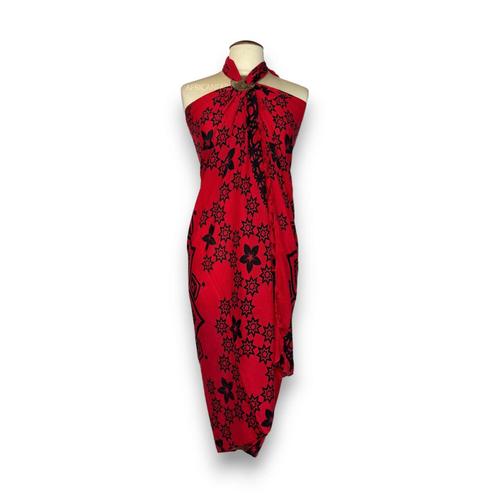 Sarong / pareo - Strandkleding wikkelrok - Mandala rood / zw, Kleding | Dames, Badmode en Zwemkleding, Nieuw, Ophalen of Verzenden