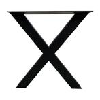 Zwarte X tafelpoot smal 72 cm (koker 8 x - GRATIS VERZENDING