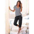 H.I.S Capripyjama met gestreept t-shirt en casual broek, Verzenden