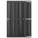vidaXL Poort 100x150 cm HKC grijs, Tuin en Terras, Verzenden, Nieuw