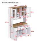 Hoge keukenkast met lades en glazen deuren wit, Huis en Inrichting, Verzenden, Nieuw