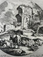 Johann Elias Ridinger (1698-1767) - Tondo con quattro pecore