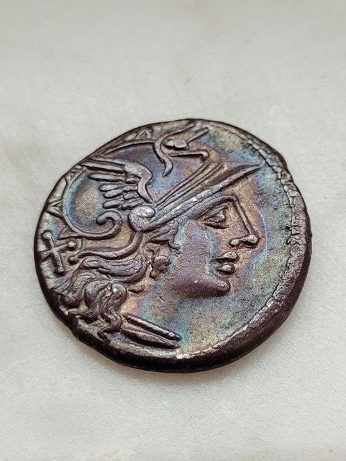 Romeinse Republiek. L. Saufeius, Denarius, 152 BC. Denarius, Postzegels en Munten, Munten | Europa | Niet-Euromunten