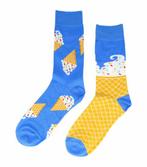 Sokken IJs Patroon Blauw Maat 38-45, Verzenden, Nieuw