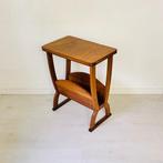 Bijzettafel - Art Deco eiken bijzettafel met geïntegreerd