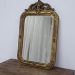 Spiegel - Hout, Glas - Gedecoreerde lijst met spiraalvorm