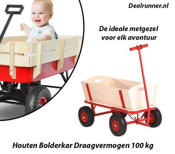 Houten Bolderkar Ook Handig is voor Opslag en Platformwagen, Doe-het-zelf en Verbouw, Gereedschap | Overige machines, Nieuw, Verzenden