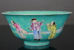 Chinees porselein Famille Rose - Turquoise - Merk Jiaqing -, Antiek en Kunst