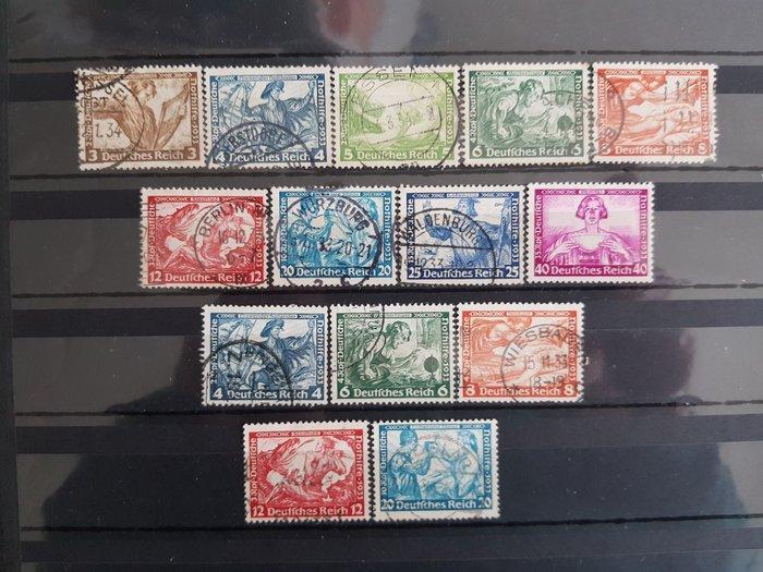 Duitse Rijk 1933 - Wagner serie, Michel nr 499/511 A en B., Postzegels en Munten, Postzegels | Europa | Duitsland