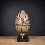 Mooie Septaria-ei op voetstuk. Draakenei. Ei - Hoogte: 20 cm, Verzamelen, Mineralen en Fossielen