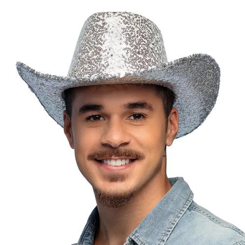 Cowboy Hoed Zilver, Hobby en Vrije tijd, Feestartikelen, Nieuw, Verzenden