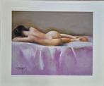 Domingo Alvarez Gomez (1942) - Descanso de mujer, Antiek en Kunst, Kunst | Schilderijen | Klassiek