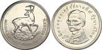 100 Baht 1974 Thailand 'hirsch' zilver