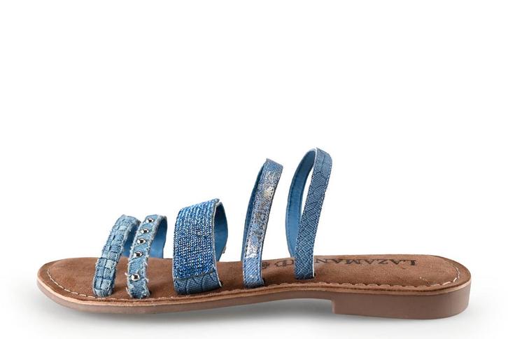 Lazamani slippers in maat 37 Blauw | 15% korting, Kleding | Dames, Schoenen, Blauw, Zo goed als nieuw, Slippers, Verzenden