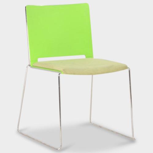 Kantinestoel Filo, groen, slede frame, Huis en Inrichting, Stoelen, Ophalen of Verzenden