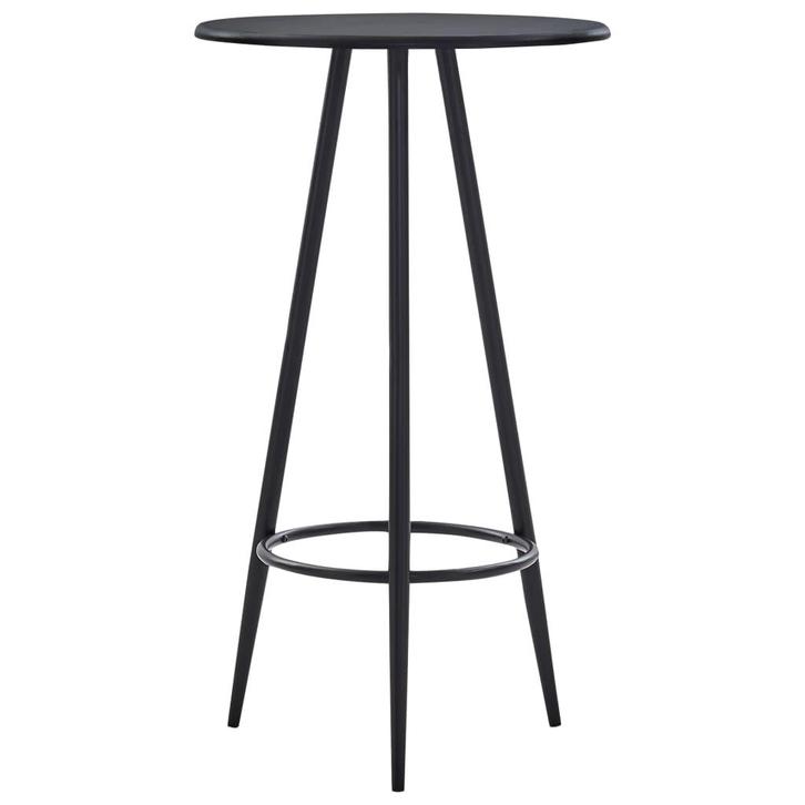 vidaXL Bartafel 60x107,5 cm MDF zwart, Huis en Inrichting, Tafels | Eettafels, Nieuw, Verzenden