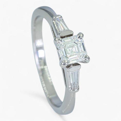 Zonder Minimumprijs - Ring Platina, GIA - 0.75ct. tw., Sieraden, Tassen en Uiterlijk, Ringen